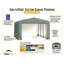 Garage Shelterube résistant au vent et à la neige, 12 x 18 x 8, gris