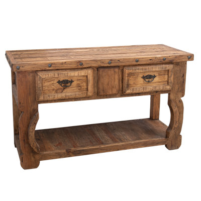 Handcrafted Wood Console Table