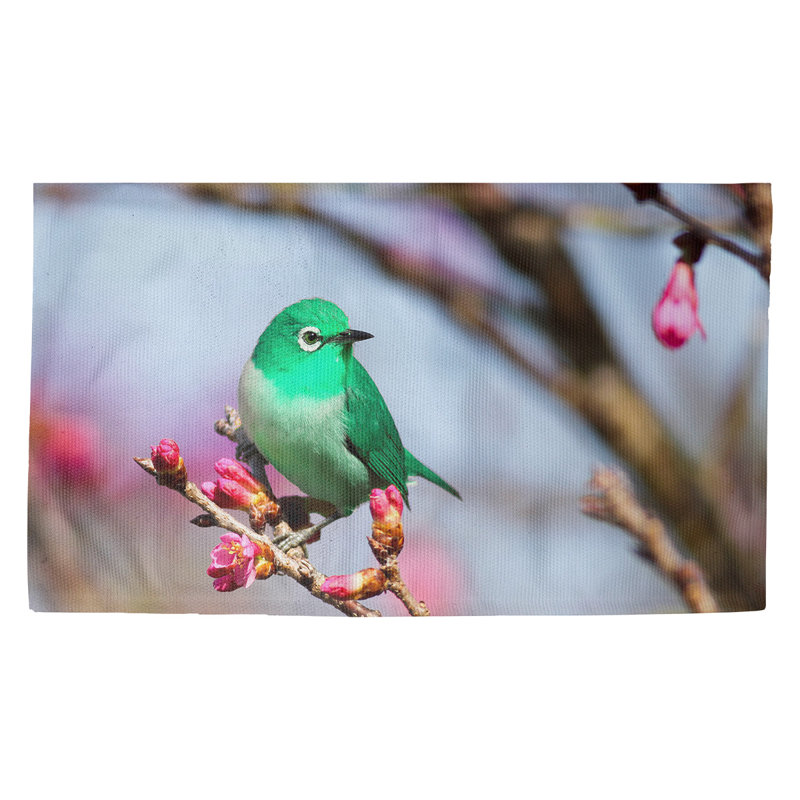 Paillasson d’intérieur oiseau dobby Fawcett, Rectangulaire 2 pi 1,5 po x 3 pi 4 po