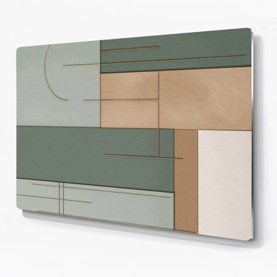 Minimalisme 56, art mural en métal beige