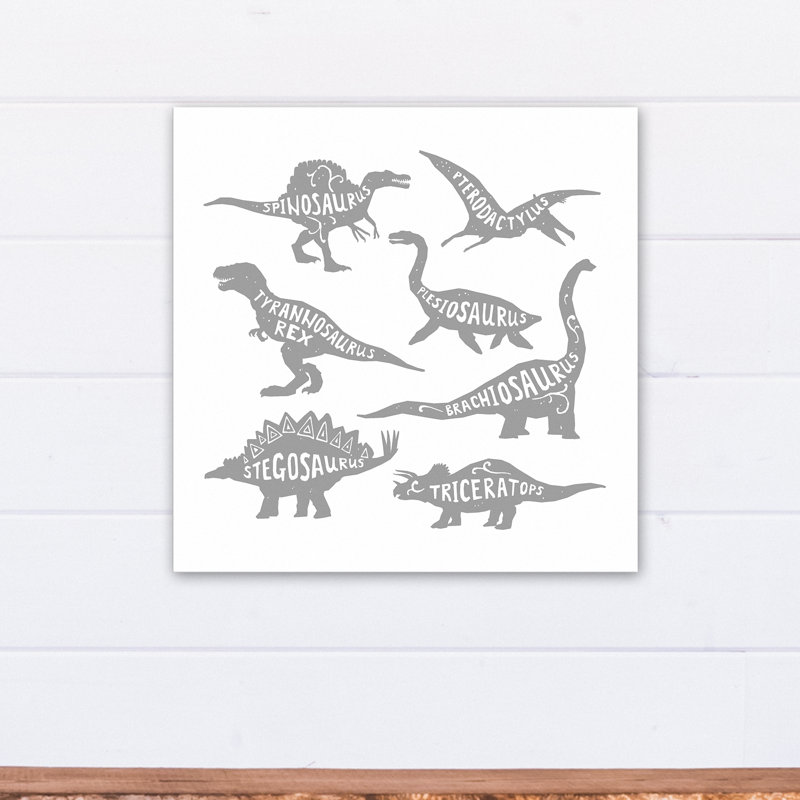 Art sur toile dino names Amapola, H 20 po x l 20 po x P 1,25 po, Bleu / blanc