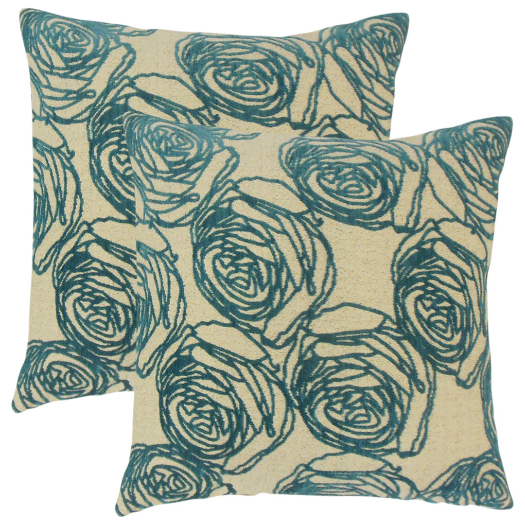  Floral Throw Pillow (Set of 2) The Pillow Collection 