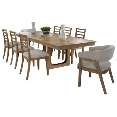 Lasheba 8 - Person Butterfly Leaf Dining Set