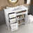 36'' Single Bathroom Vanity With Ceramic Sink And Storage Drawers-1617461337
