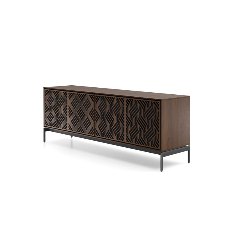 Elements - Cabinet with Console Base - Weave Door, Toasted Oak