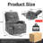 Swivel Rocker Recliner  Massage Chenille Fabric-124571668