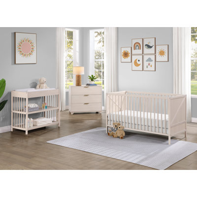 Lit de bébé Pixie Zen 3-en-1 en noyer / blanc