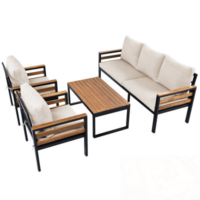 Ensemble de canapé 4 pièces avec table et 2 fauteuils