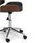 Dax - Chaise de bureau en bois cintré - noir / naturel