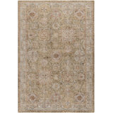 Oriental Machine Woven Polyester Area Rug in Beige
