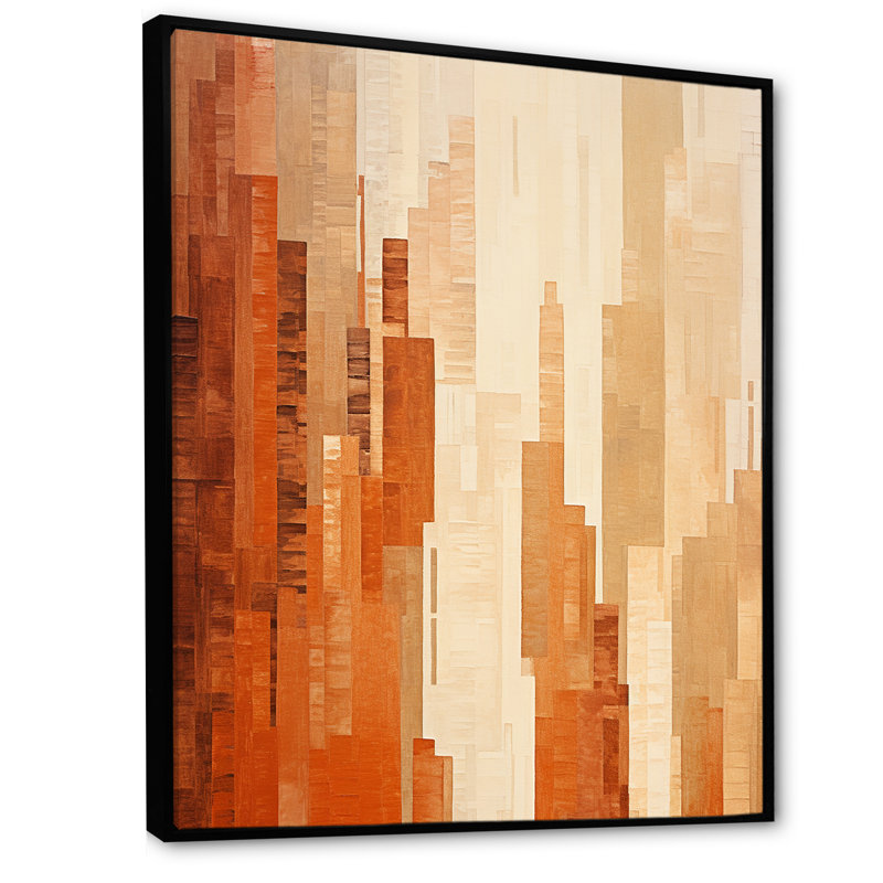 Caramel Colonnes Skycrapers Dream II, Cadre flottant noir, 40" H x 30" W