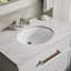 Caxton® Vitreous China Oval Undermount Bathroom Sink with Overflow-43100397