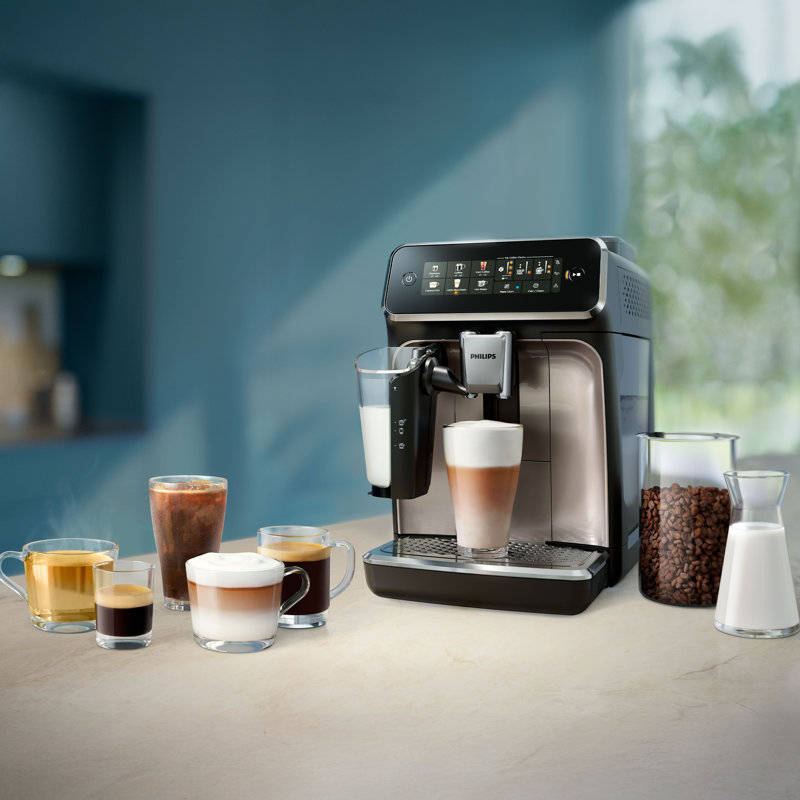 Philips 3300 Automatic Espresso and Coffee Machine with LatteGo Milk Frother