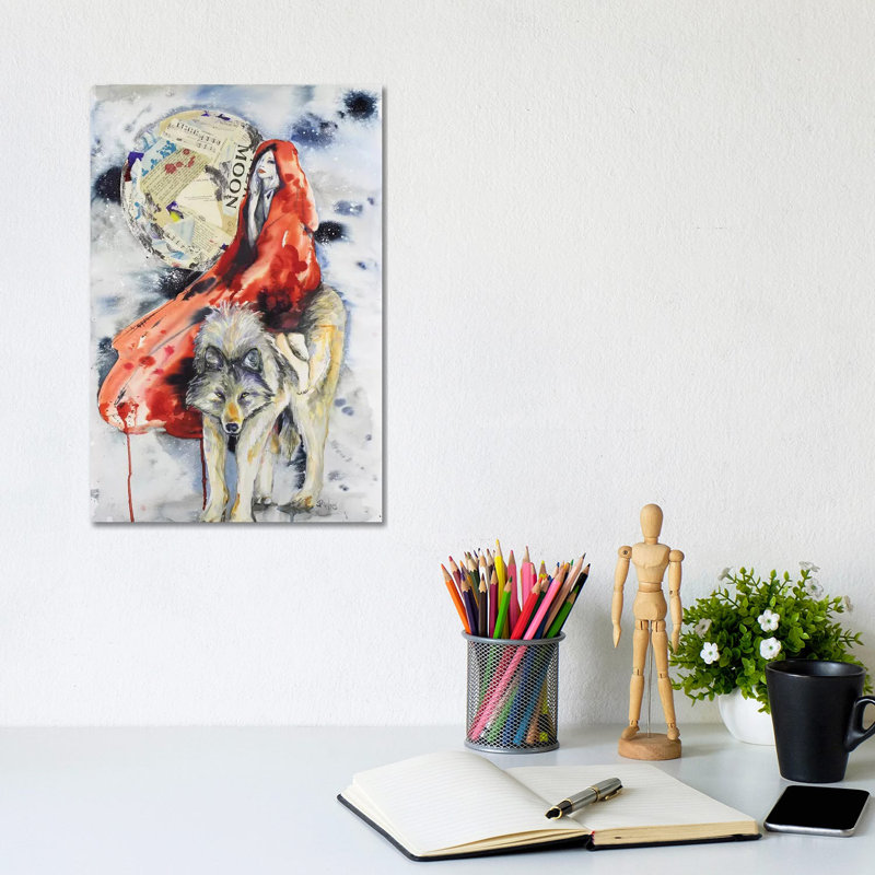 New Moon by Sara Riches - Gallery-Wrapped Canvas Giclée on Canvas, Canvas, 20.32 cm H x 30.48 cm W