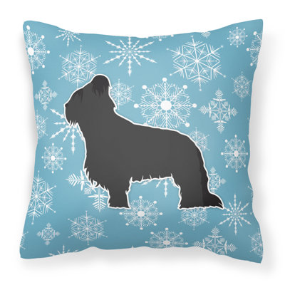 Coussin intérieur/extérieur en flocons d’hiver