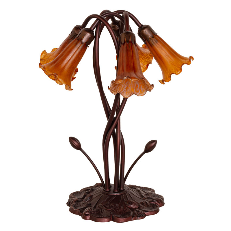 Lampe d'appoint l 17 po Tiffany Pond, Ambre, À bascule