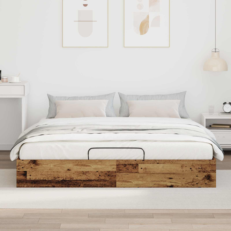 Bed, European Kingsize (160 x 200 cm), Old Wood