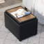 Banc de rangement avec repose-pieds 22 po en similicuir avec plateau réversible