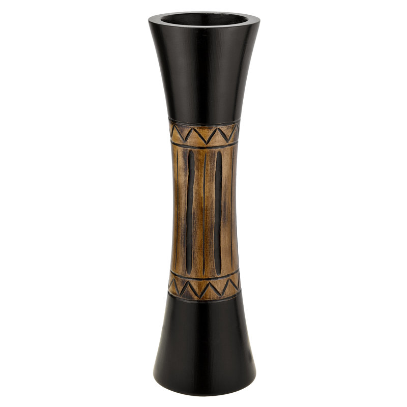 Vase rétro en bois de manguier