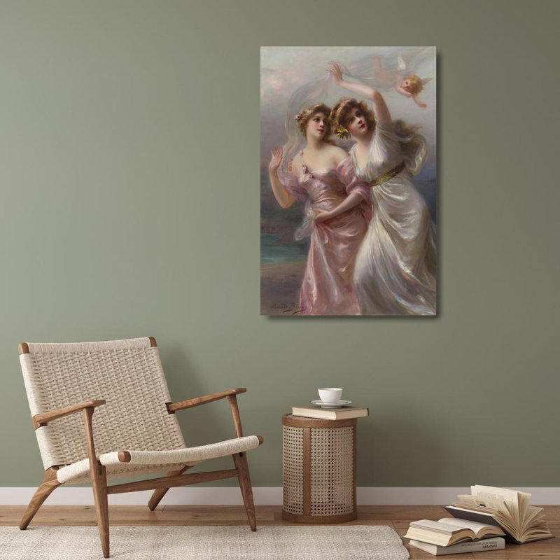 «Love's Messagers» par Édouard Bisson - Art mural sur toile tendue avec châssis, H 40 po x l 28 po