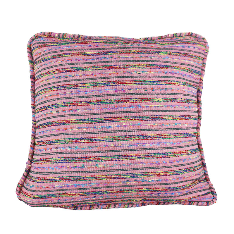 Embroidered Pillow Cover, 20" x 20", Dusty Pink