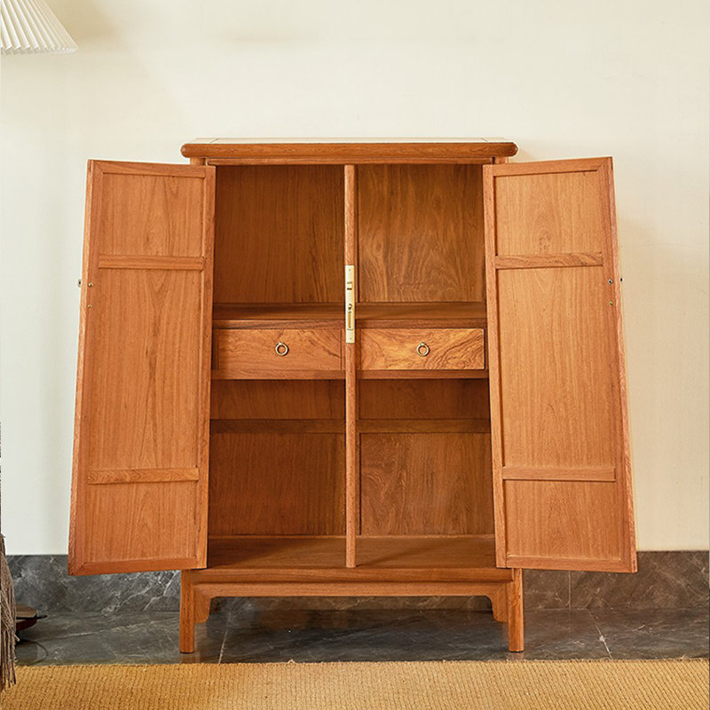 Solid Elm  Wood Entryway Cabinet