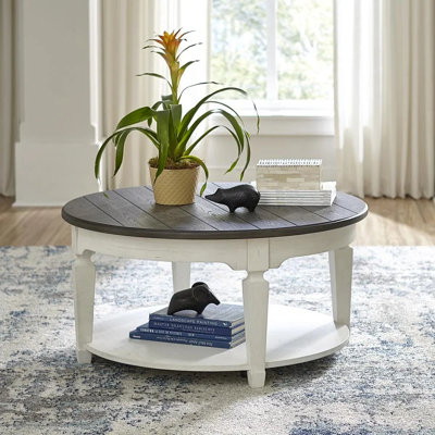 Colburn Round Cocktail Table w/ Casters
