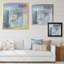 «Grey and Turquoise Frozen Grunge Art», reproduction d'art sur toile encadrée-2075920512-2075920513