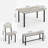 Dining Table Set For 4-6 People, Dining Table Set With 1 Bench And 4 Chairs, Modern Rectangular Metal Frame Dining Furniture Set, Farmhouse Dining Room Table Set For Small Space, Apartment, Retro