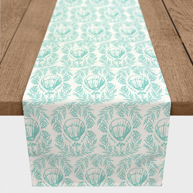 Pembrooke Rectangular Floral Polyester Table Runner, 90" L x 16" W