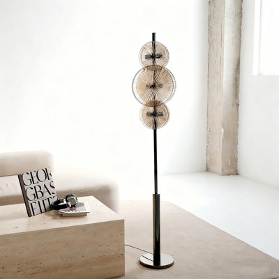 Nordic Modern Metal-Plated Glass Floor Lamp