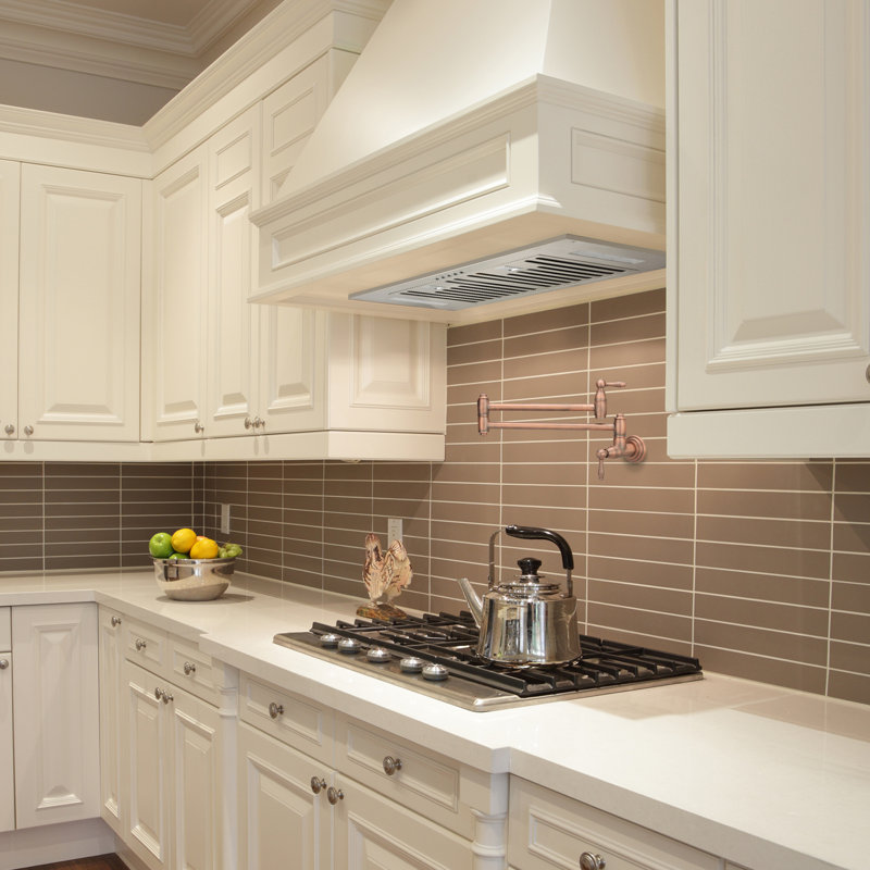 30" 600 CFM Insert Range Hood Stainless Steel with LED Lights and Baffle Filter