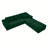 106.5" Boneless L-shaped Corduroy Upholstered Three-seat Lounge Sofa With Chaise And Ottoman, No Assembly Required-1458341025-1458341024