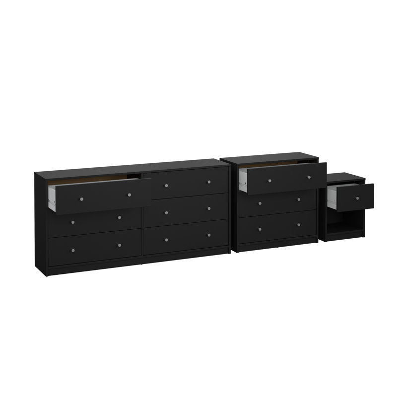Clanton 3-piece Bedroom Set, Black, Black