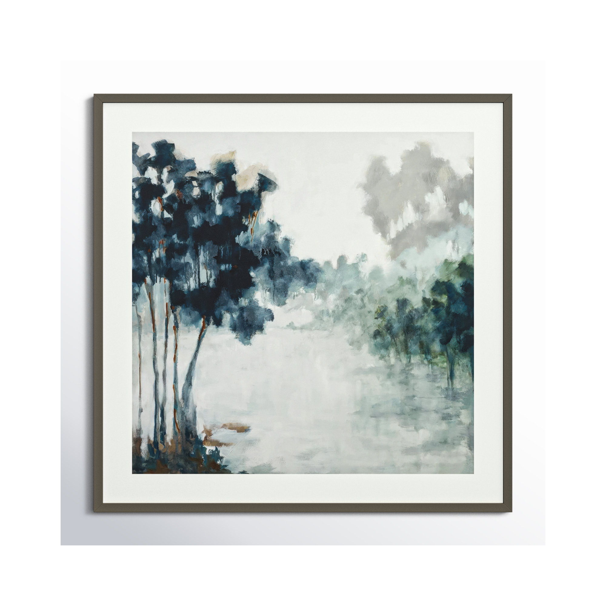 Soft Winter Light by Jacqueline Ellens, Gray Framed Paper, 33" H x 33" W