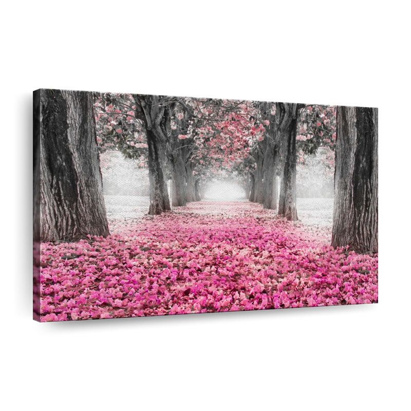 Cherry Blossom Path Pop Canvas Print, 32" H x 48" W x 1.25" D