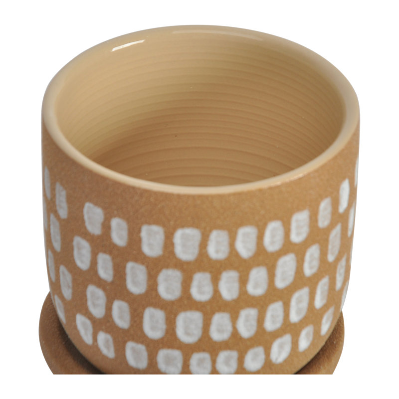 Meissa Handmade Ceramic Pot Planter, 5.75" H x 6" W x 6" D
