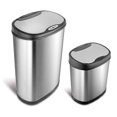 Nine Stars 18.5 Gallon Stainless Steel Motion Sensor Recycle Trash Can (DZT-70-11R)