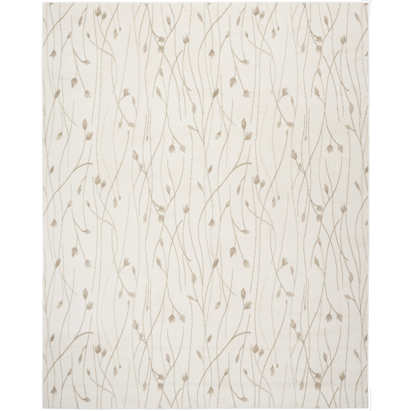 Tapis ivoire / beige Archilla, Rectangle 5 pi 3 po x 7 pi 3 po