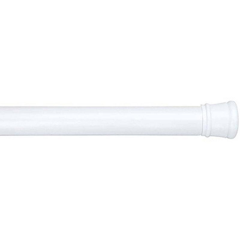 Adjustable White Tension Shower Curtain Rod 41-76 Inches