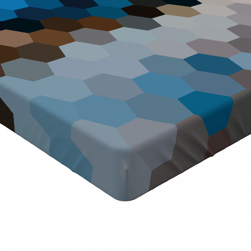 Microfiber Geometric Fitted Sheet, Twin XL Fitted Sheet