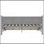 Lit de jour simple avec 2 grands tiroirs, structure en X, lit de jour de style décontracté moderne et rustique, gris