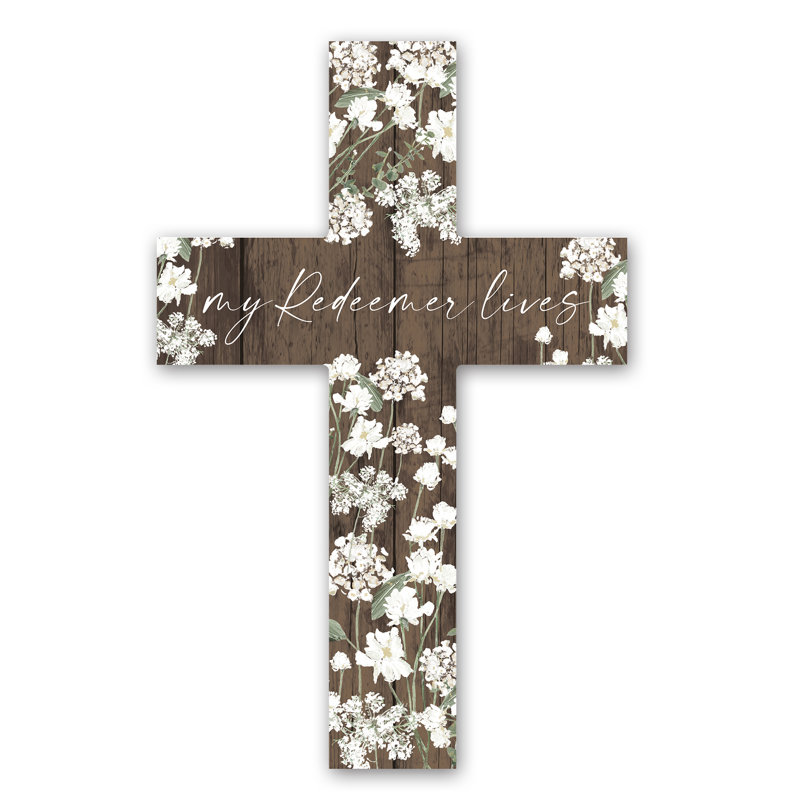 Décoration murale croix florale rédempteur