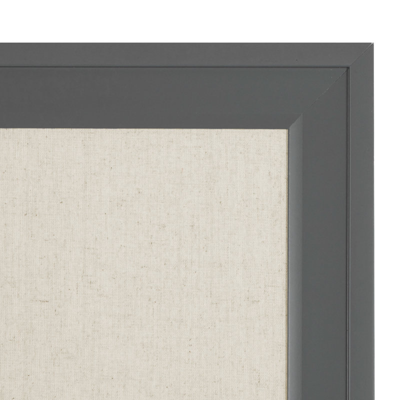 Fabric Corkboard / Bulletin Board, 27" H x 42" W, Gray