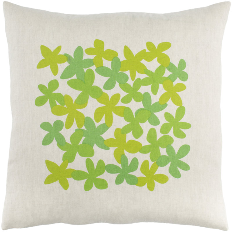 Flying Colors Little Flower Throw Pillow, Purple, Down/Feather, 20" H x 20" W x 5" D