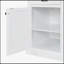 Bureau double 67 po avec 2 armoires, 3 tiroirs et tablettes réglables pour le bureau personnel et le salon, blanc