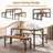 3 Pcs Dining Set For 4 People Outdoor Picnic Table & 2 Benches W/ Metal Frame-823759113-823759116