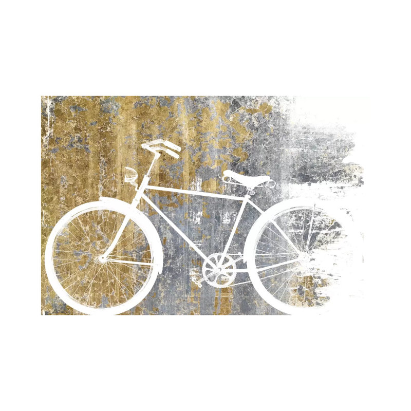 Gilded Bicycle by Wild Apple Portfolio - Wrapped Canvas Gallery-Wrapped Canvas Giclée, 30.48 cm H x 45.72 cm W