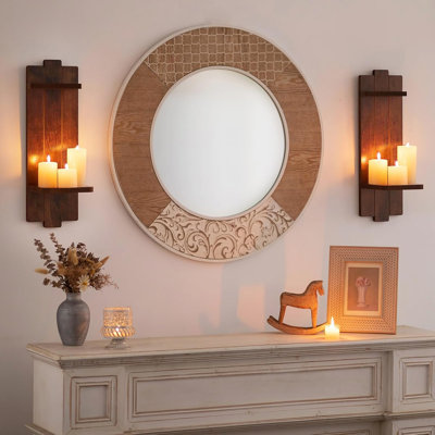2 Piece Wood Wall Wall Sconce Set