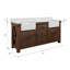Paisley 72 In. Double Sink Carrara White Marble Countertop Vanity In Rustic Sienna With Mirror-1897985670